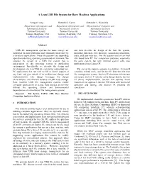 A Lean USB File System for Bare Machine Applications