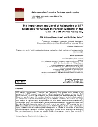 The Importance and Level of Adaptation of STP Strategies for Growth in Foreign Markets: in the Case of Soft Drinks Company