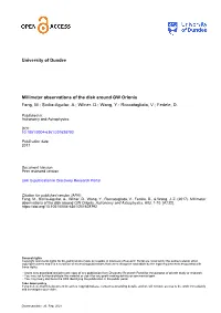 University of Dundee Millimeter Observations of the Disk Around GW