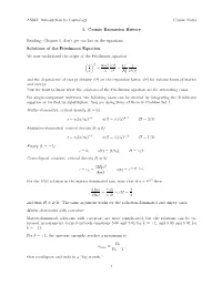 A5682: Introduction to Cosmology Course Notes 5. Cosmic Expansion
