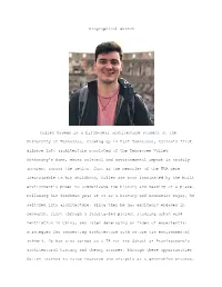Biographical Sketch Cullen Sayegh Is a Fifth-Year Architecture Student At