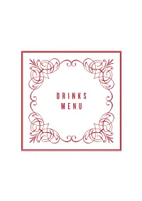 Drinks Menu Cocktails