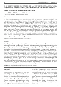 Edge Habitat Preference in Three Titi Monkeys