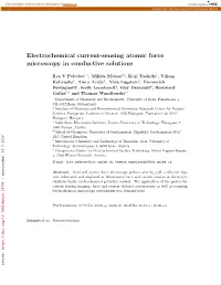 Electrochemical Current-Sensing Atomic Force Microscopy in Conductive Solutions