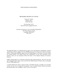 Nber Working Paper Series the Missing Profits Of