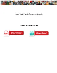 New York Public Records Search