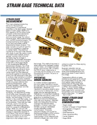 Strain Gage Technical Data