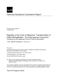 Technical Assistance Consultant's Report Republic of the Union of Myanmar
