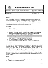 30-12 Selective Service Registration