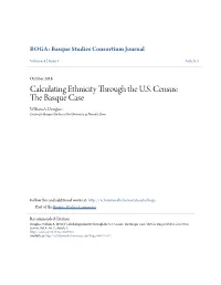 Calculating Ethnicity Through the U.S. Census: the Basque Case