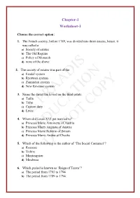 Chapter-1 Worksheet-1