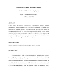 Crowdsourcing Techniques for Affective Computing (Handbook Of