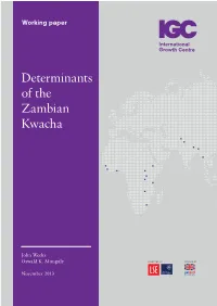 Determinants of the Zambian Kwacha
