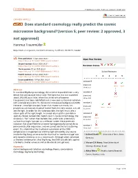 Microwave Background?[Version 5; Peer Review: 2 Approved, 3 Not