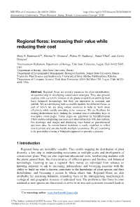 Regional Floras: Increasing Their Value While Reducing Their Cost