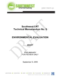 Southwest LRT Technical Memorandum No. 9