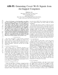 AIR-FI: Generating Covert Wi-Fi Signals from Air-Gapped Computers