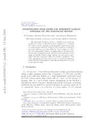 Concentration Inequalities for Dependent Random
