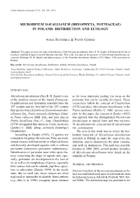Microbryum Davallianum (Bryophyta, Pottiaceae) in Poland: Distribution and Ecology