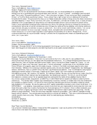 Proposed Firearms Ordinance Message