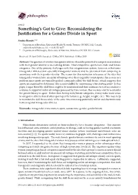 Reconsidering the Justification for a Gender Divide in Sport
