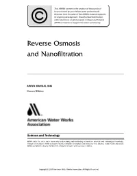 Reverse Osmosis and Nanofiltration, Second Edition