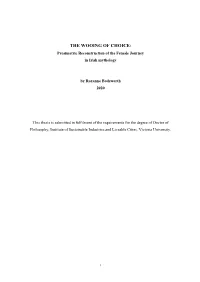 THE WOOING of CHOICE: Prosimetric Reconstruction of the Female Journey in Irish Mythology