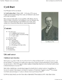 Cyril Burt - Wikipedia, the Free Encyclopedia