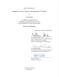 Ford-Judgment in 4 Ezra, 2 Baruch, and Apocalypse of Abraham FINAL