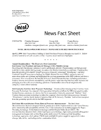 Intel Developer Forum Day 1 News Disclosures from Shanghai