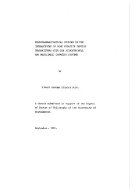 Neurophaema.Cological Studies on the Interactions of Some Putative Peptide Transmitters with the Nigrostriatal and Mesolimbic Dopamine Systems