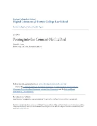 Peering Into the Comcast-Netflix Deal Daniel A