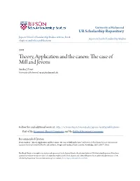 Theory, Application and the Canon: the Case of Mill and Jevons