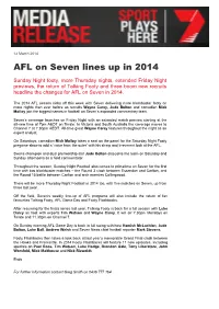 AFL on Seven Lines up in 2014