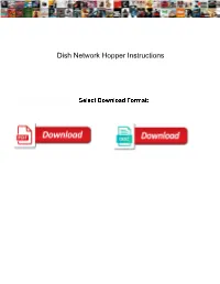 Dish Network Hopper Instructions