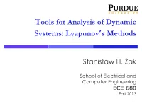 Introduction to Lyapunov Stability Analysis