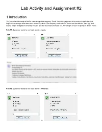 Lab Activity and Assignment #2