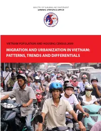 Migration and Urbanization in Vietnam: Patterns, Trends and Differentials