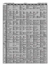 Sunday Morning Grid 4/10/16 Latimes.Com/Tv Times