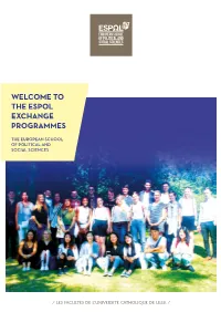Welcome to the ESPOL EXCHANGE Programmes