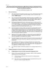AIG – Submission on Vero Tower Merger