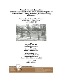 DRAFT Waconia Phase II History Report