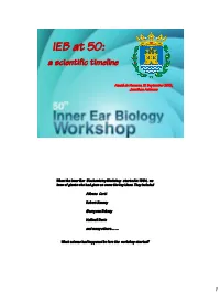 IEB at 50: a Scientific Timeline