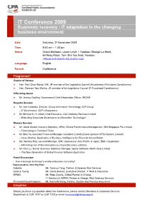 IT Conference 2009 Economic Recovery : IT Adaptation in the Changing Business Environment