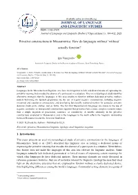 JOURNAL of LANGUAGE and LINGUISTIC STUDIES Privative