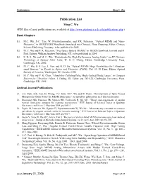 Publication List Ming C