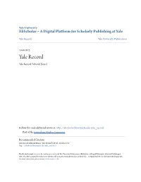 Yale Record Yale University Publications