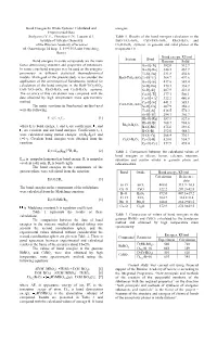 Bond Energies in Oxide Systems: Calculated and Experimental Data