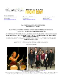Cal Performances at Uc Berkeley #Berkeleyradical