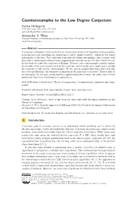 Counterexamples to the Low-Degree Conjecture Justin Holmgren NTT Research, Palo Alto, CA, USA Justin.Holmgren@Ntt-Research.Com Alexander S